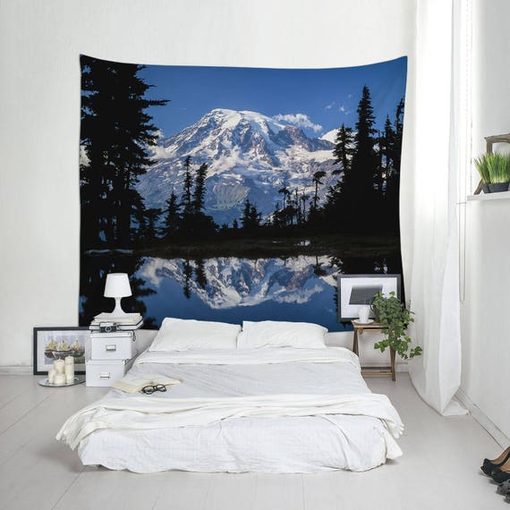 Mount Rainier Wall Blanket Interior Decoration Bedroom Tapestry Tapestry Room Unique Tapestries Fabric Wall Hangings Mw040