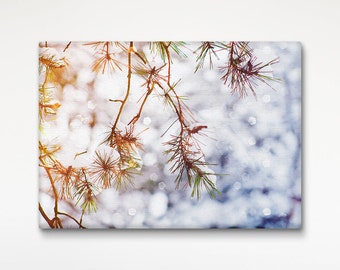 Canvas Print Pine Tree, Winter Landscape, Wall Art, Nature Photography