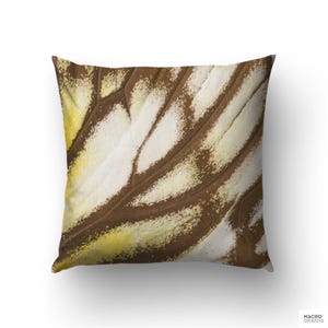 Nature-Inspired Butterfly Pillow cover with a picture of a Sulawesi gull butterfly wing pattern. Butterfly lover gift. MW167