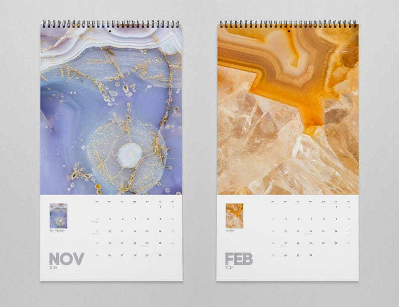 Mineral Photography Calendar 2024, Mineral Rocks, 2024 Calendar, Macro Photography, Wall Decor, Photo Calendar, Home Gifts, Printed. MWCAL1 immagine 7