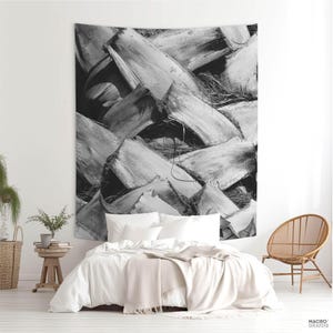 Palm Trunk Texture Tapestry – Bold Nature Wall Art – Rare Organic Palm Tree Pattern Decor. MG052