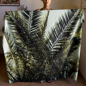 Tropical tapestry, Palm tree wall art for dorm room decor, Beach decoration fabric wall hanging. MG031 image 3