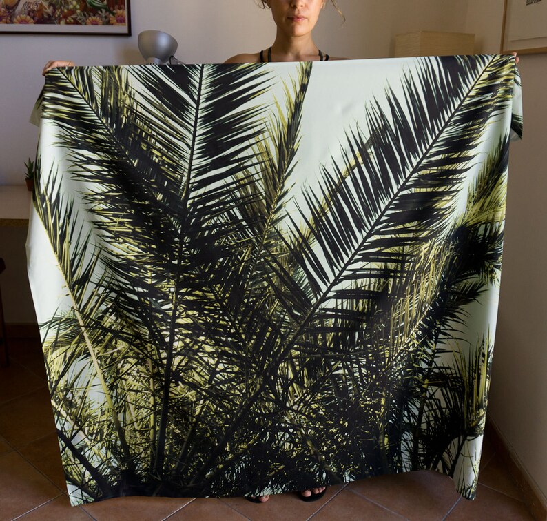 Tropical tapestry, Palm tree wall art for dorm room decor, Beach decoration fabric wall hanging. MG031 image 3