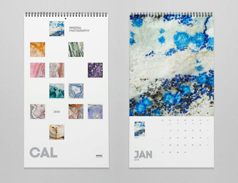 Mineral Photography Calendar 2024, Mineral Rocks, 2024 Calendar, Macro Photography, Wall Decor, Photo Calendar, Home Gifts, Printed. MWCAL1 image 4