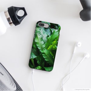 Leaf phone cases, Plant lover gift for iPhone XR, iPhone 8, iPhone X, Samsung S9, Galaxy S10, Google Pixel 3, Pixel 2XL. UL124 image 2