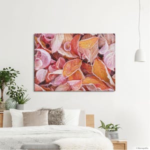 Dogwood print canvas art, Autumn decor nature photography, Home gifts, Home wall decor, Red leaves, Wall canvas, Quality, Print. MW022