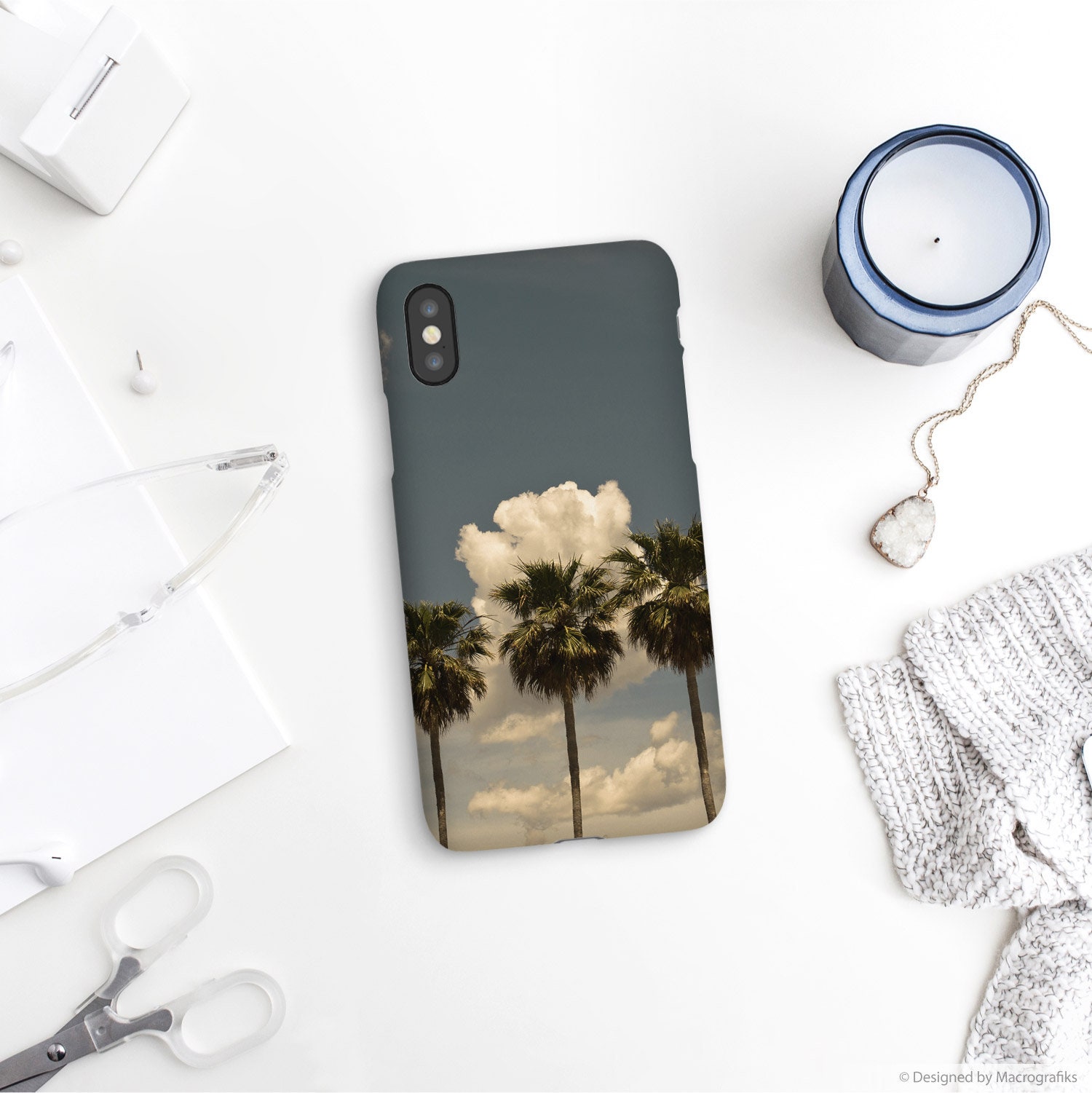 Palm Tree Phone Art Tropical Phone Case Palm Tree Decor Etsy