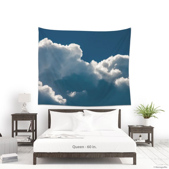 Cloud Wall Blanket Blue Sky Print Clouds Tapestry Wall Tapestry
