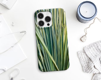 Green leaves iPhone case. PVC, Rubber and Polycarbonate resistant cover. iPhone 8 and 8 Plus to iPhone 14 Plus, Pro and Pro Max. MG081