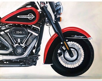 Harley Davidson Fine Art Giclee Print