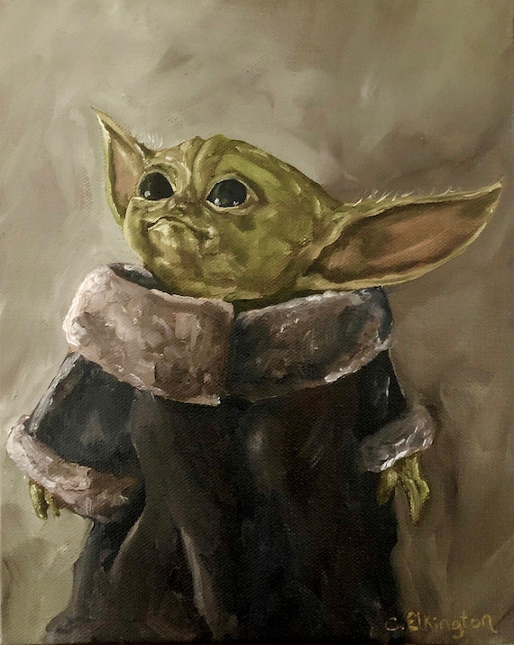 Baby Yoda Giclee Print Fine Art Print Baby Yoda Star Wars Etsy