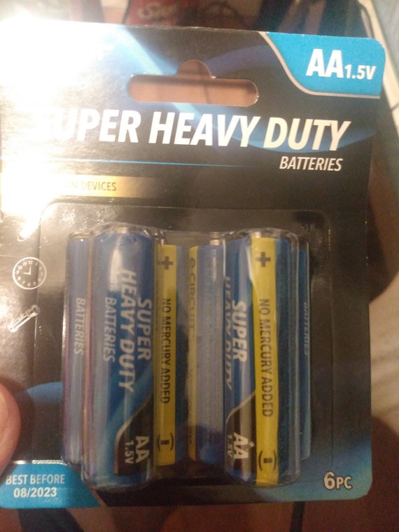 Ecircuit Super Heavy Duty AA Batteries for Low Drain Devices Etsy