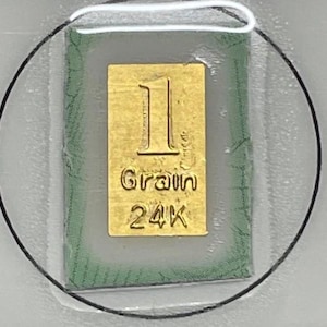24K Gold Bar – 1 Grain Bullion in Sealed Card