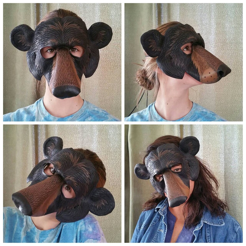 Leather Black Bear Mask