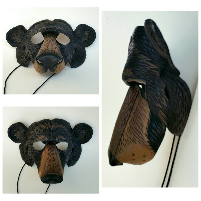 Leather Black Bear Mask