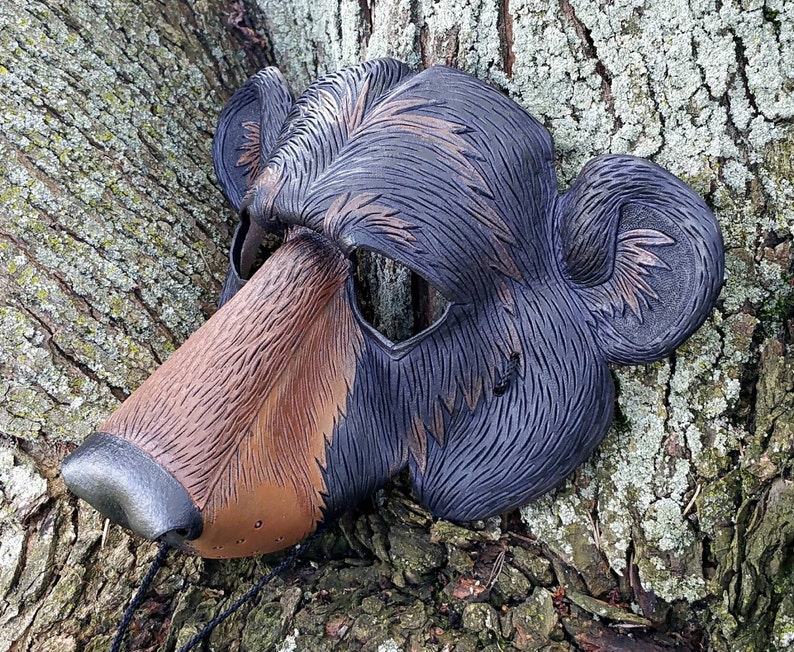 Leather Black Bear Mask