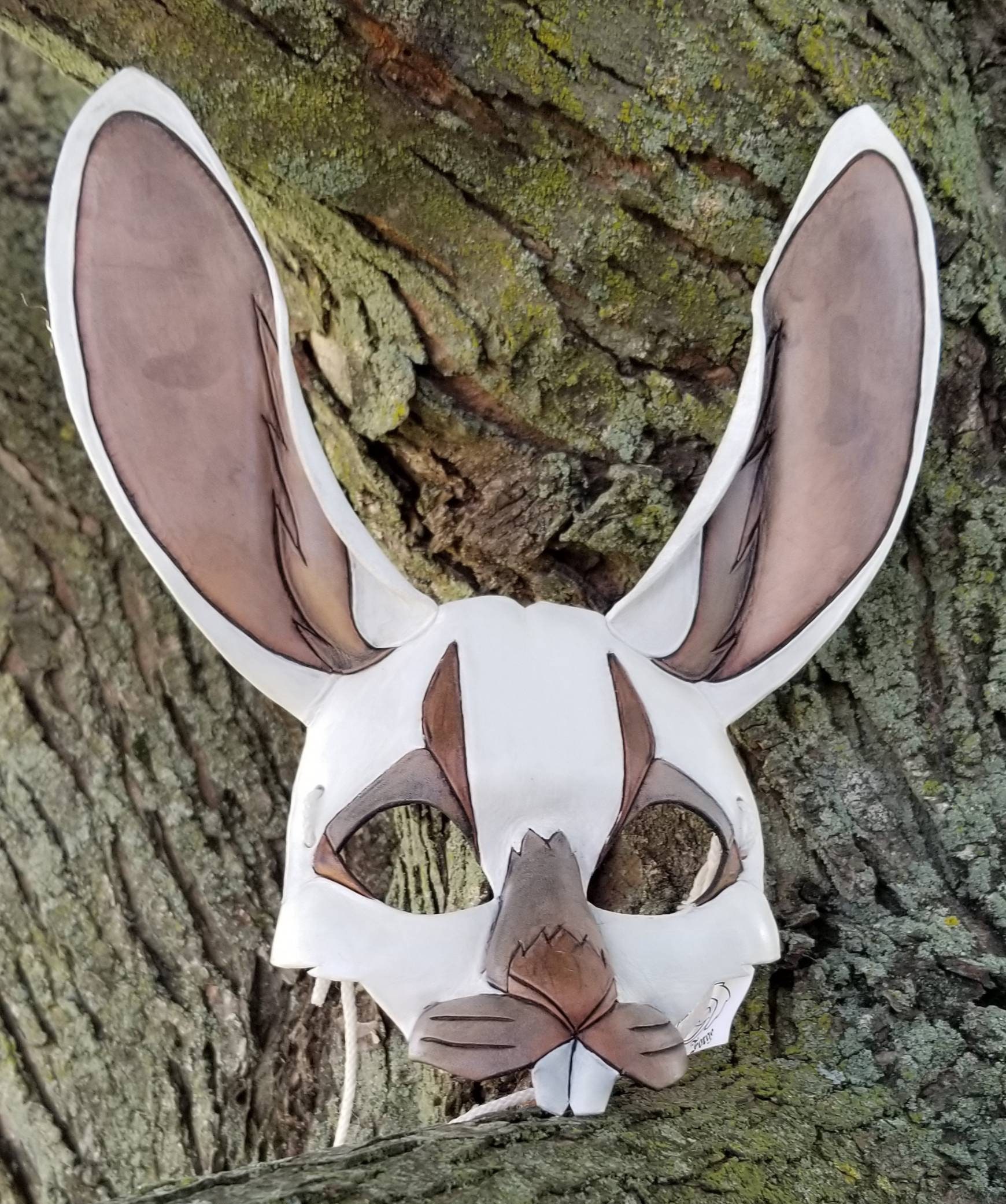 White Rabbit Mask Bunny Mask White Hare Mask | Etsy
