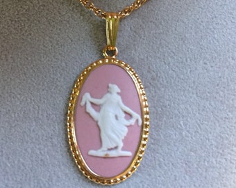 Vintage Wedgwood Dancing Portrait Cameo necklace