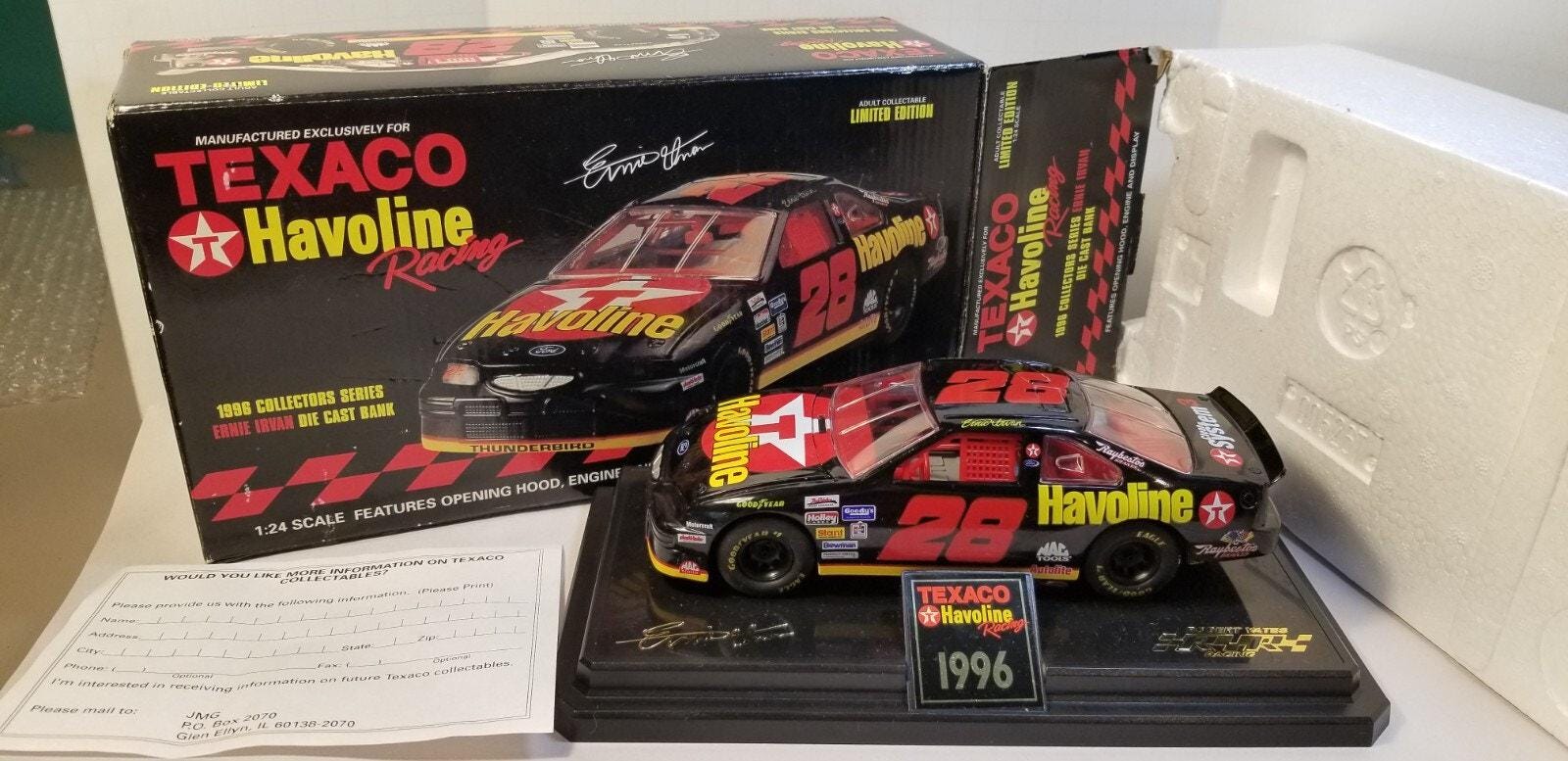 Ernie Irvan #28 Texaco Havoline Ford NASCAR Racing 1:24 Diecast