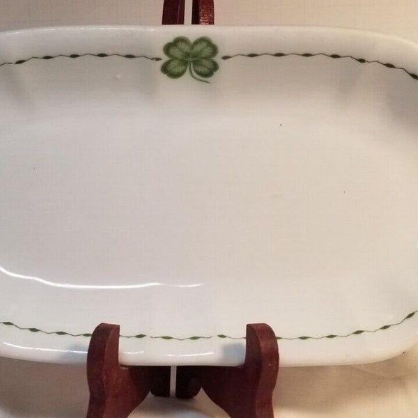 VTG Bauscher Weiden Bavaria Germany White with Green Shamrock Tray