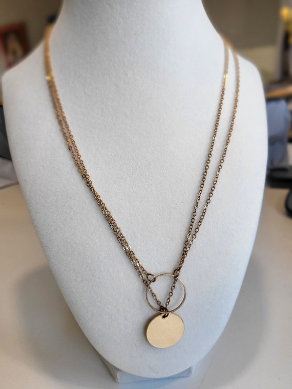 Lovely Vintage Circle Necklace/Choker Pendant