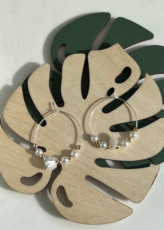 Medium Silver Hoops