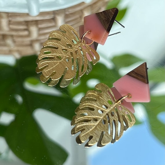 Monstera Studs