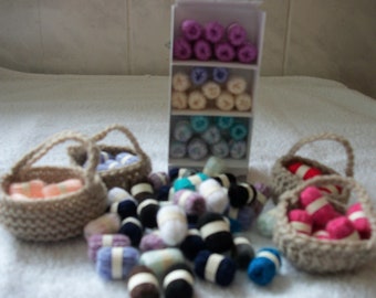 Miniature Balls of Wool, Yarn 1 12th scale, Toppers, Dolls House, Toys, Play, Brooch, Embellishments, Jewellery, secret Santa, Tree Gift