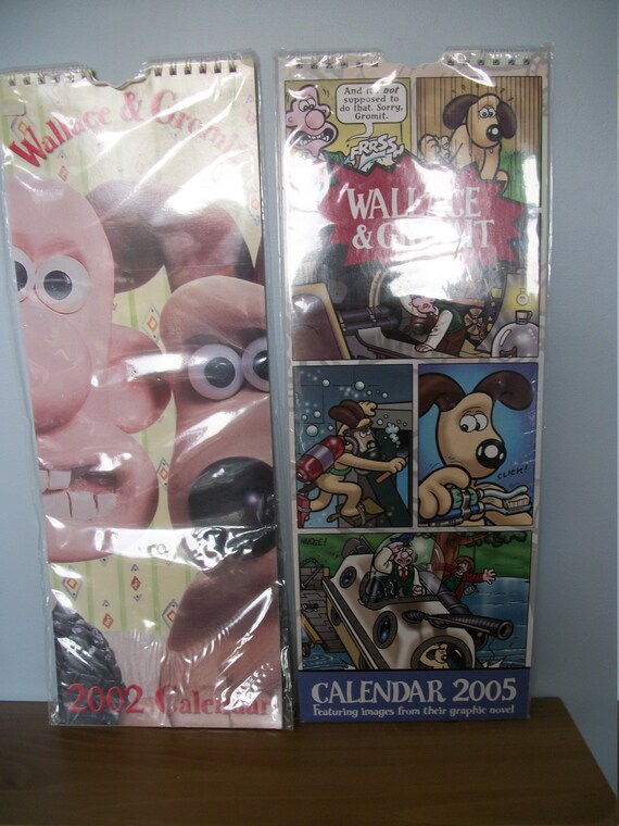 Wallace and Gromit Long Calendars 2002 and 2005 Your Choice - Etsy