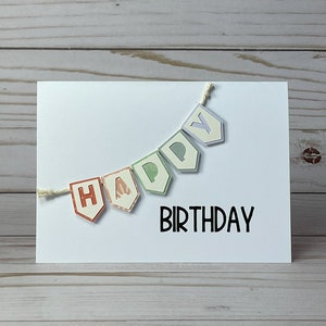 Carte de joyeux anniversaire | Pendentif anniversaire | Carte vierge | Anniversaire simple | Festif