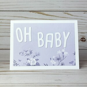 Oh Baby Karte | Babyparty | Neues Baby | Handgemachte Blanko Karte | Süße Baby Karte