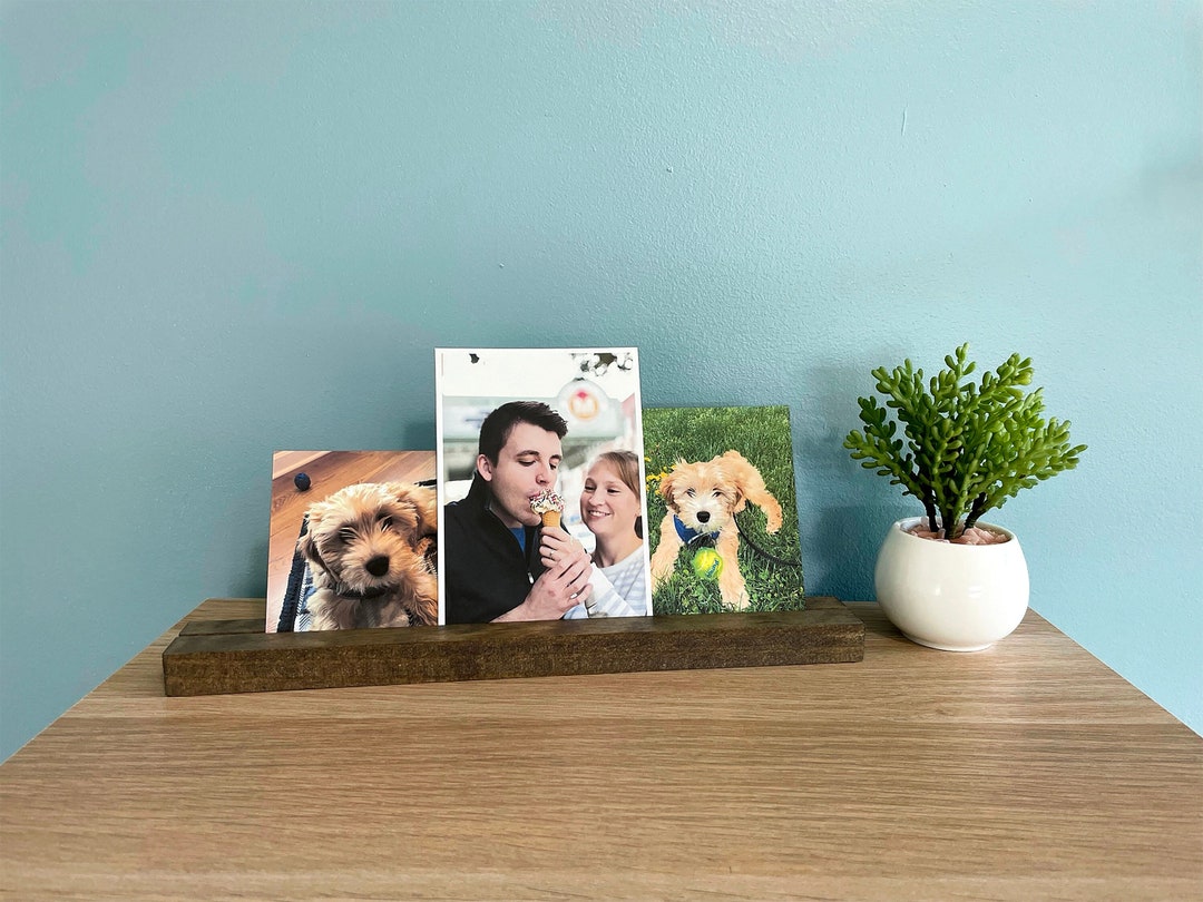Wood Block Photo Stand Photo Holder Modern Photo Stand Photo Ledge