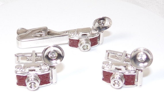 022 Vintage Pre-Own Swank  Flash Camera Cufflinks… - image 3