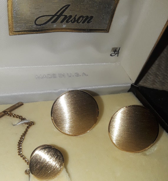 014 Vintage Anson Cufflink's Set . New old Stock … - image 5