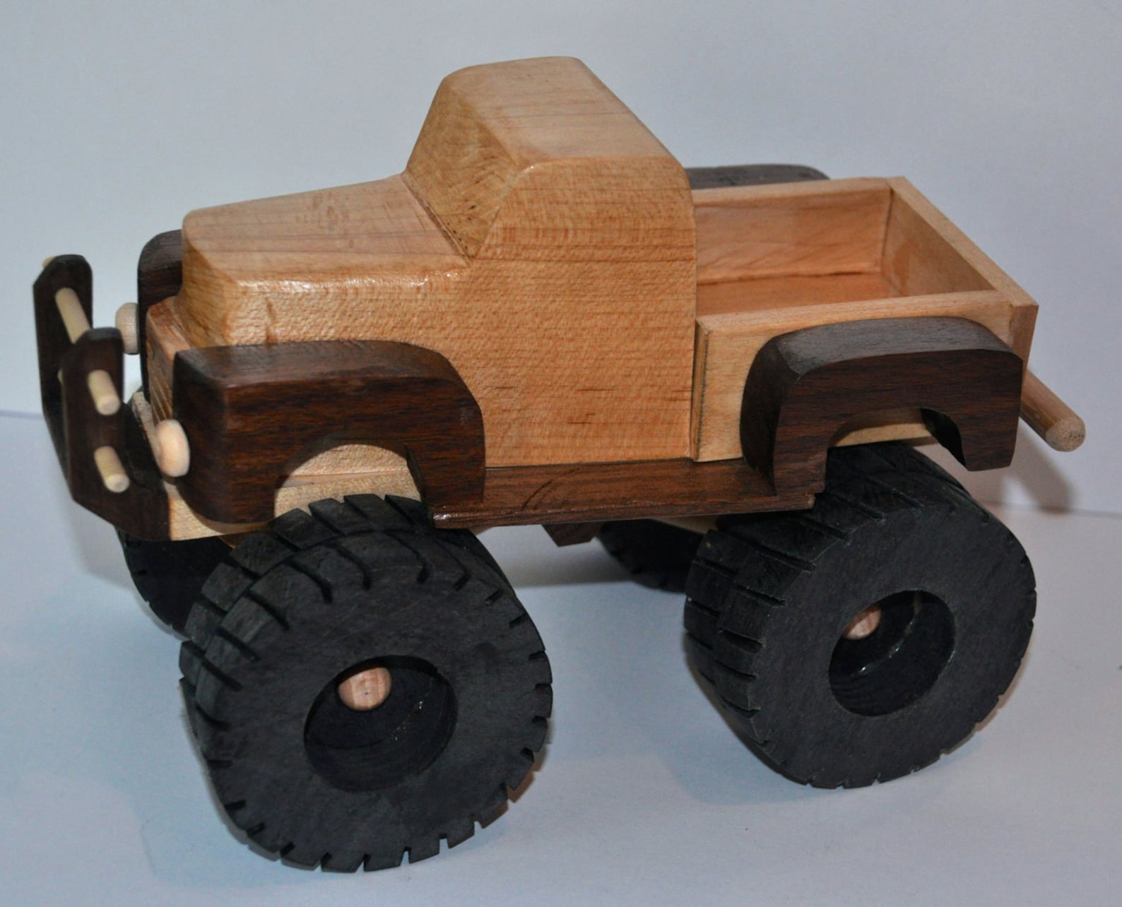 Hardwood Toy Monster Truck Etsy