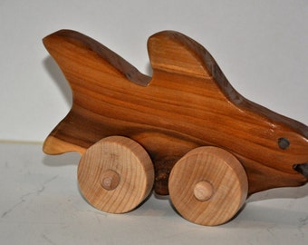Hardwood Shark Push Toy