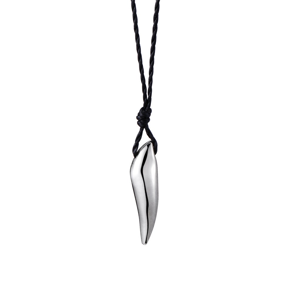 Kabbalah Necklace Garlic Clove Pendant in Silver Protection From Evil