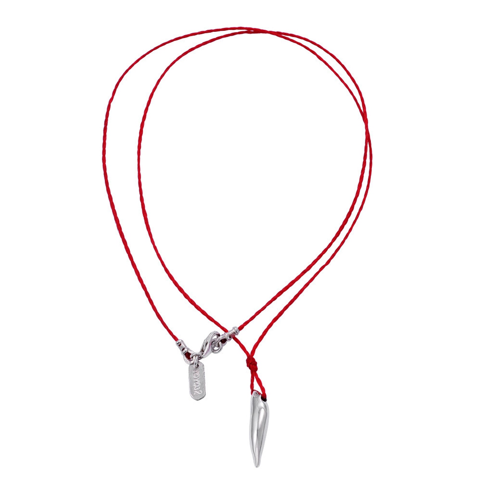 Kabbalah Necklace Garlic Clove Pendant in Silver Protection From Evil