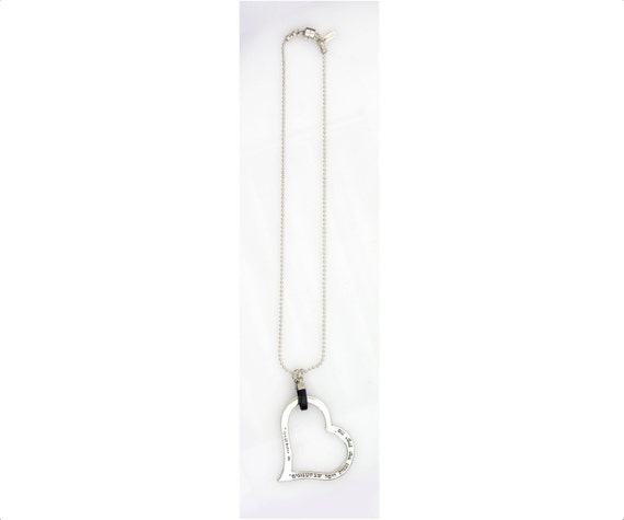 Women's Love Necklace with "Ma Yafit" Heart Pendant Kabbalah Silver Song of Songs - Brown or Black Leather Link - Handmade per Order