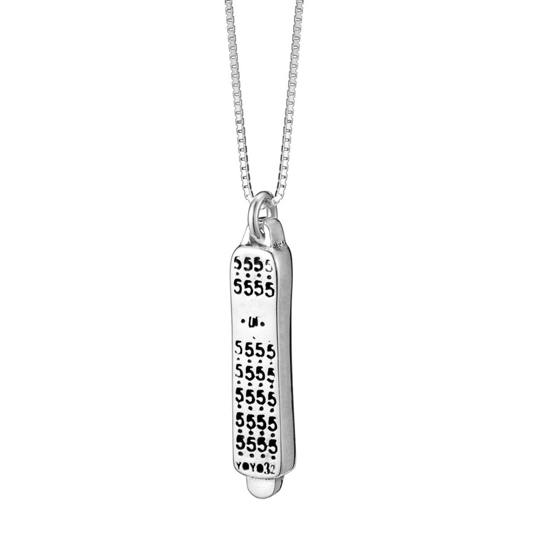House Mezuzah Necklace With Pendant & Chain in Silver for Men - Etsy