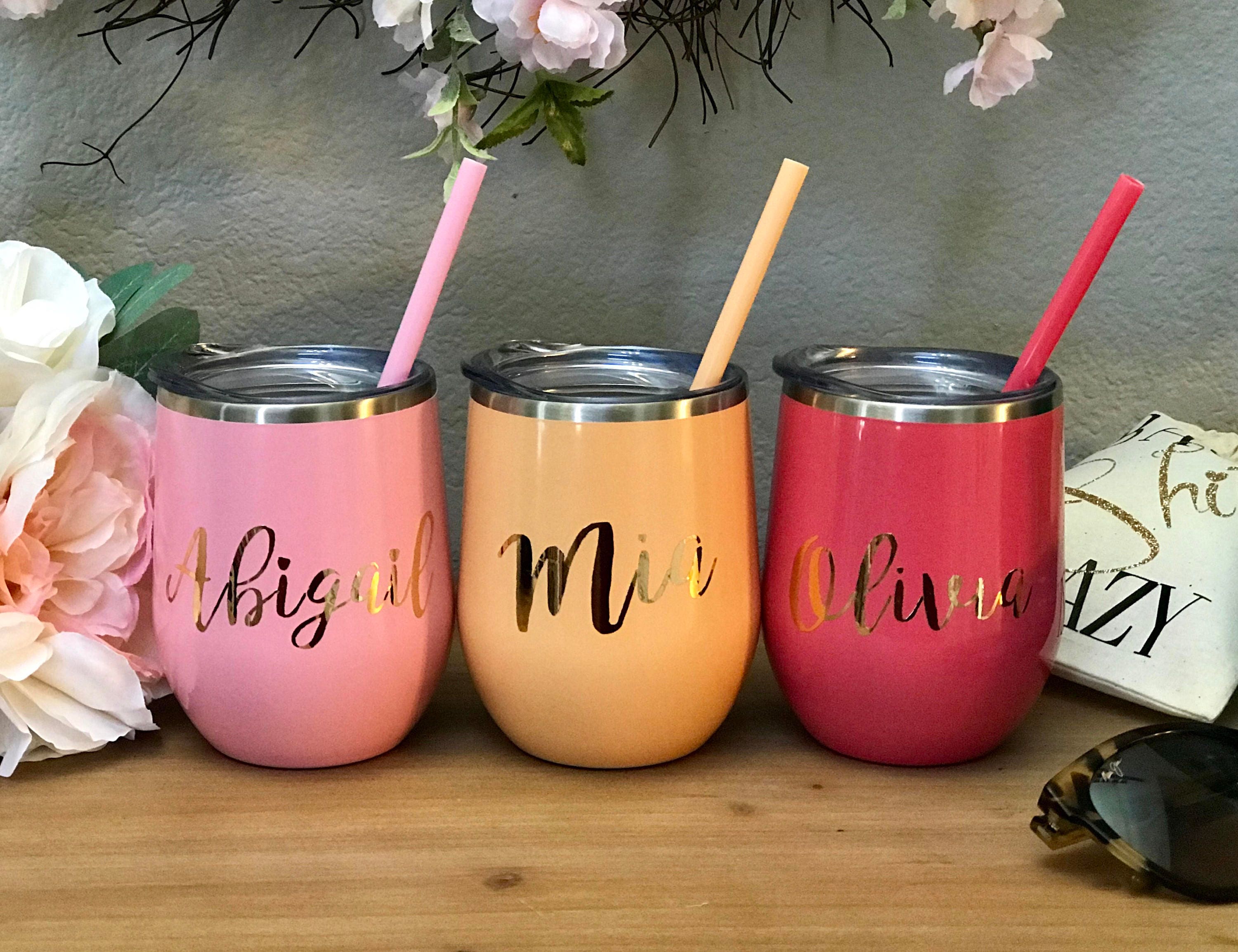 Personalized Wine Tumblers Insulated Stainless Steel Tumblers Etsy