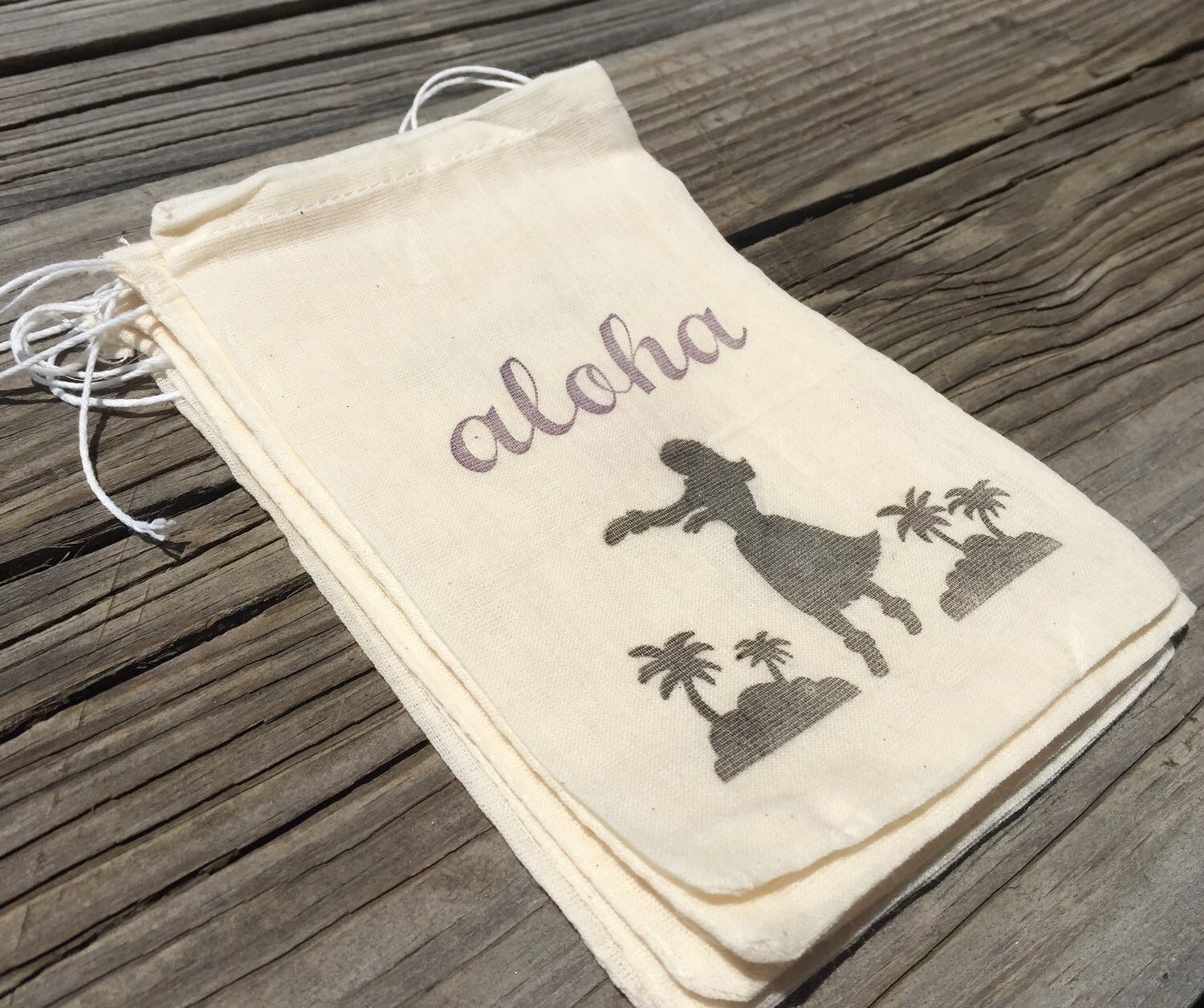 10 Hawaiian Favor Bags Aloha favor bags hula girl favors Etsy
