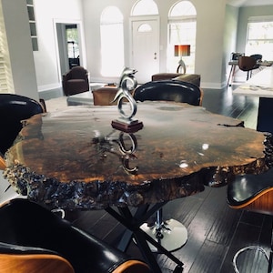 YOUR Custom Listing- GORGEOUS Live Edge Walnut Burl Kitchen Table