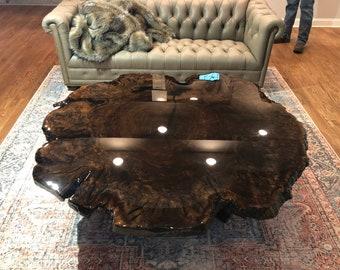 YOUR Custom Listing- INCREDIBLE 62” Walnut Burl Coffee Table
