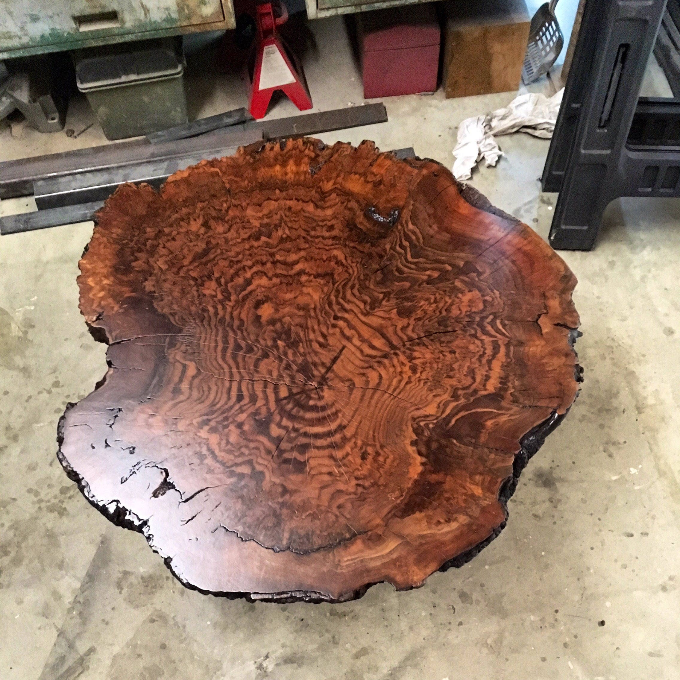 Live edge burl wood coffee table online