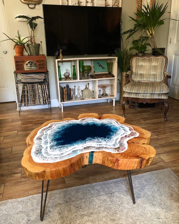 Cedar live edge coffee table outlet
