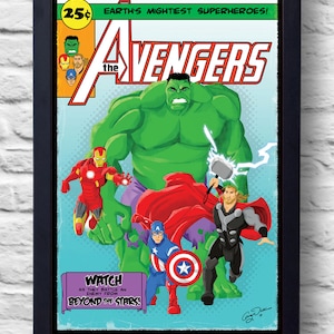 The Avengers- Movie Poster Print, superhero, illustration, art, painting, gift