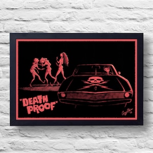 Death Proof - film affiche Print, film culte, illustration, art, peinture, cadeau