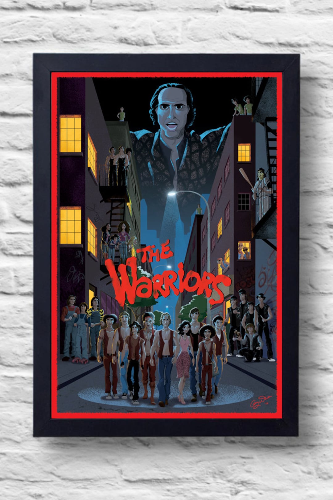 The Warriors 1979 Movie Poster Print, Cult Film Poster, Illustration