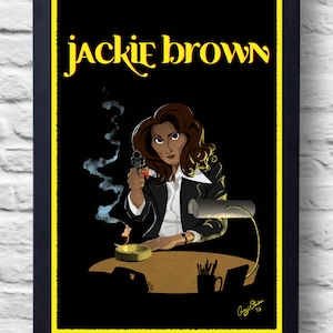 Jackie Brown- Movie Poster Print, cult film illustration, art, painting, gift